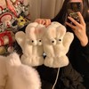 可爱毛绒手套 女款加绒学生骑车冬天挂脖企鹅防寒保暖连指全包手套 商品缩略图7