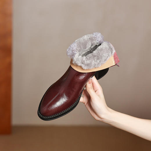 【预售5天】舒适保暖羊羔毛雪地靴女新款冬季加绒厚毛百搭短靴ASN&2250 商品图3