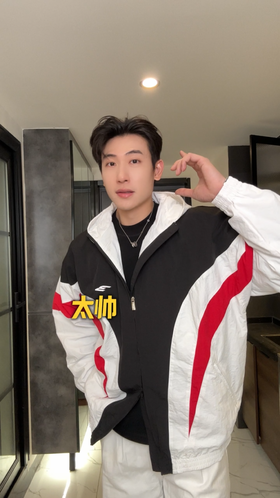 W8016SDSA男士秋冬新款痞帅男装时尚工装撞色拉链连帽卫衣百搭开衫外套