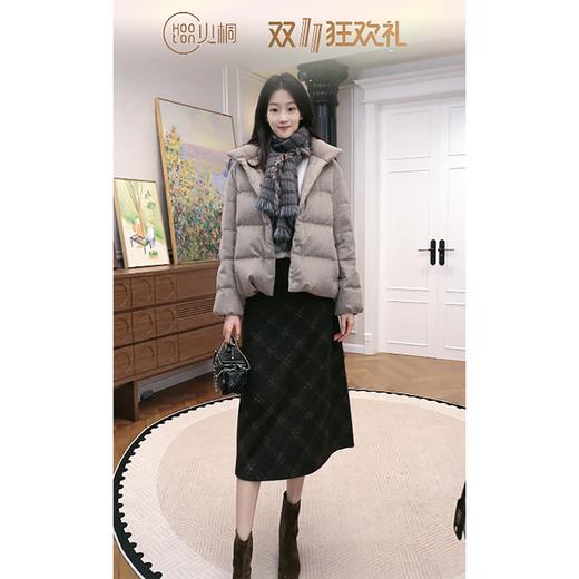 火桐hooton 铂金系列 Spuer120支原色黑绵羊初剪羊毛95白鹅绒服外套 商品图1