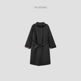THESOONG极简风进口匈牙利棉麻鹅绒锁温廓形羽绒服外套HWYRF8086