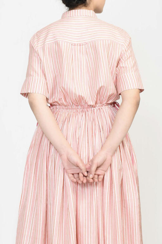 MAKU textiles｜真丝条纹衬衫领连衣裙 商品图14