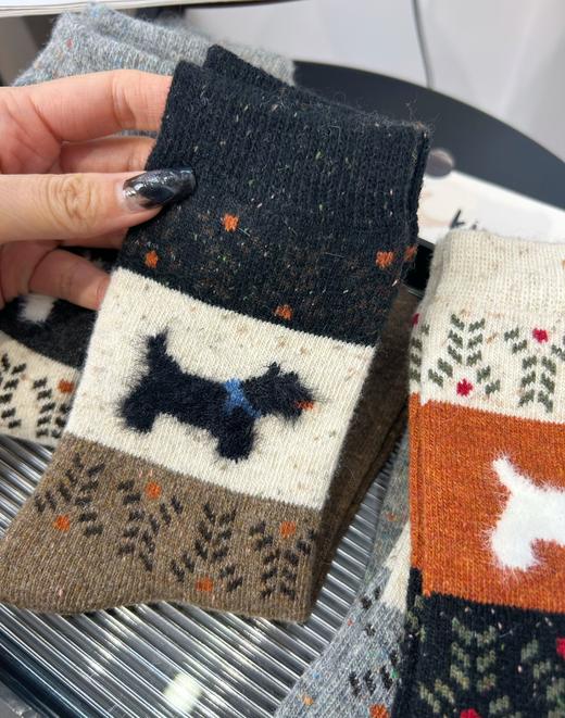19.9/8双 高克重费尔岛小狗袜中筒袜不能错过的秋冬袜子 商品图11