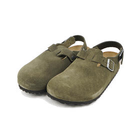 BIRKENSTOCK Tokio LEVE Thyme 男款牛皮绒包头拖鞋 宽版勃肯鞋