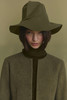 Cortana 25AW 卡其绿MYSTIC羊毛费多拉帽 商品缩略图0