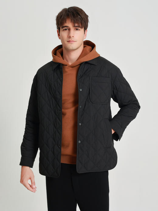 callisto黑色菱形格棉服 商品图2