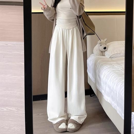 不起球不磨白 加绒奶芙山本裤女秋冬季2025新款高腰小个子宽松休闲裤加厚阔腿裤 商品图3