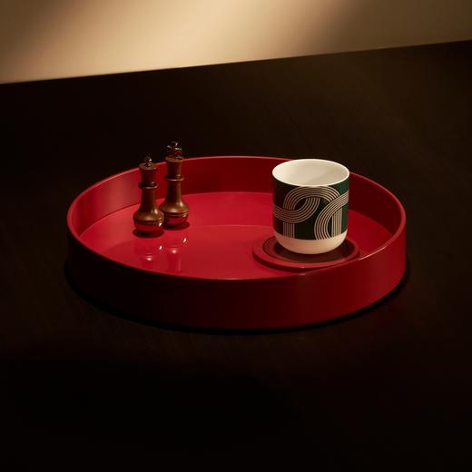欧普漆器圆托盘 红色 RESONG日诵家居 商品图5