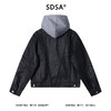 SDSA男士秋冬新款痞帅男装韩版撞色拼接连帽纽扣开衫夹克外套百搭 商品缩略图4