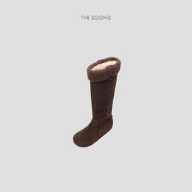 THESOONG"御寒毛绒靴"经典牛反绒内里羊毛保暖绒面高筒靴HWXZ8091