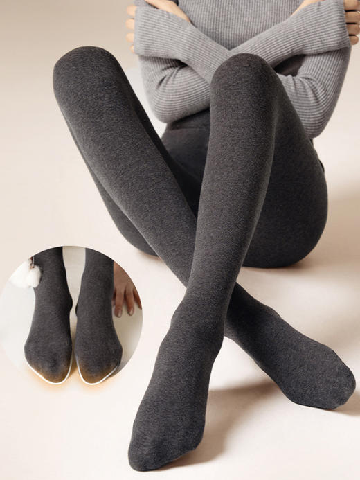 【本期新品】秋冬保暖山羊绒显瘦弹力打底裤 商品图0