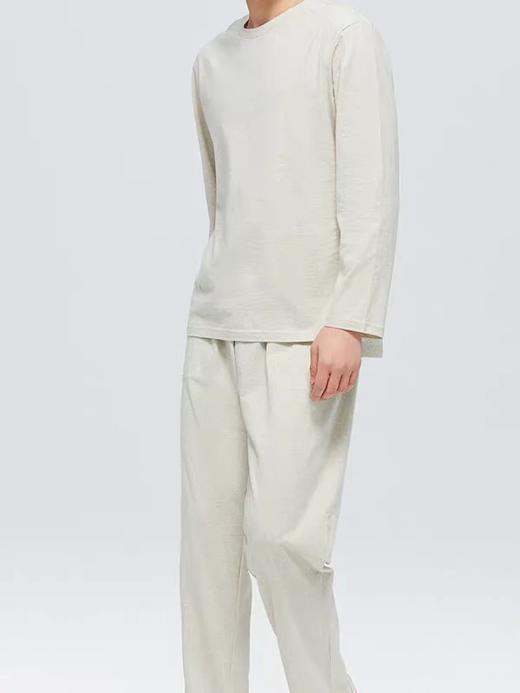 有机棉 男士家居服套装(灰色) 长袖长裤圆领套装/短袖短裤V领套装  素道敦煌天然有机彩棉织造 无染色，无荧光剂，无静电，亲肤透气，舒适安全健康  [漳州仓] 商品图3