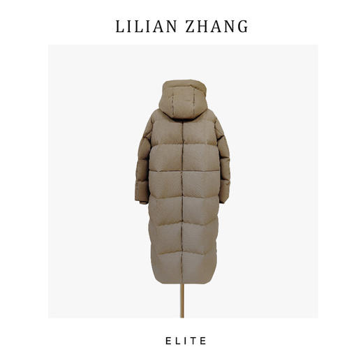 定制—静奢风—暖调廓形—知暖绒雅—高定长款拉链连帽羽绒服 2516001 商品图1