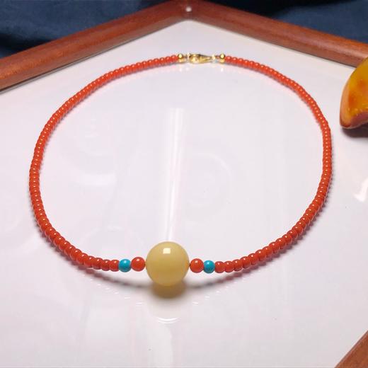 上新！蜜蜡、南红、松石、银锁骨坠（有证书）饰品美物 商品图2