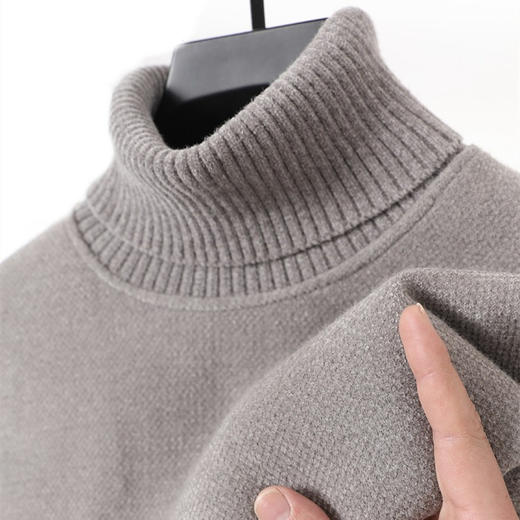 男士毛衣秋冬新款雪尼尔保暖加绒内衣线衣圆领打底针织衫男复古长袖体恤衫 商品图12