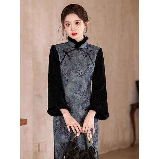 复古民国风加绒旗袍日常LSB3230 商品图1