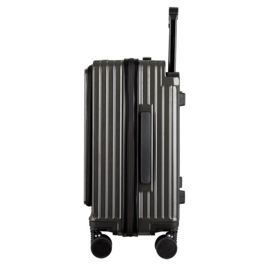 【加赠品】皇冠 前置一体行李箱CF6001黑金20寸-S 商品图2