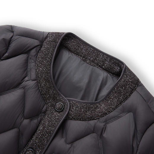 「高货wl」全新升级【铂金会员441/天猫589/差价148】(94241)洛诗琳小香风撞料羽绒服2025冬季气质轻盈加厚保暖短外套 商品图3