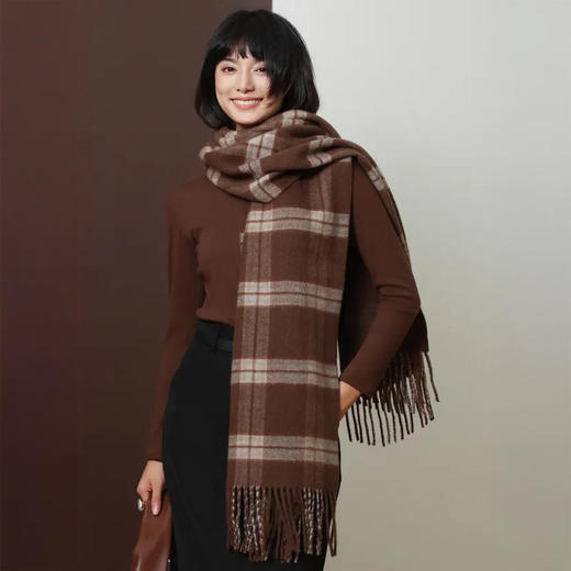 C&C 明星款轻奢感羊毛/羊羔绒围巾 超大尺寸 两面可戴 保暖舒适 礼盒包装多款可选 商品图9