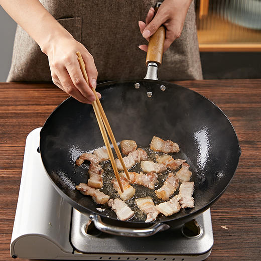 神田铁神系列三代纤维纹中式炒锅33cm-S 商品图8