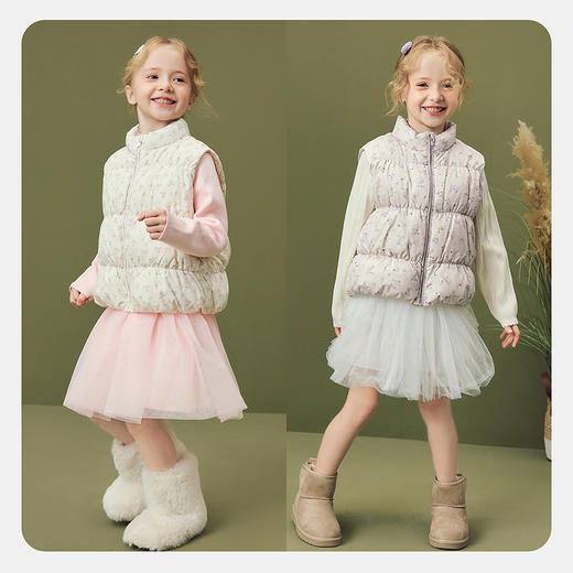【真心绒】迷你巴拉女童三防羽绒马甲拒水绒马甲儿童2025冬新款 商品图2