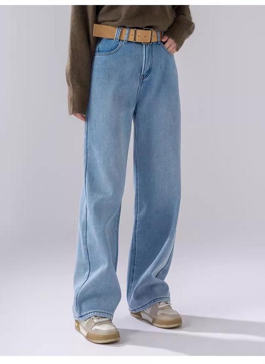 【门店同款】ENJOY冬季冬季加绒水洗棉固色显瘦通勤牛仔裤 160496148 商品图3