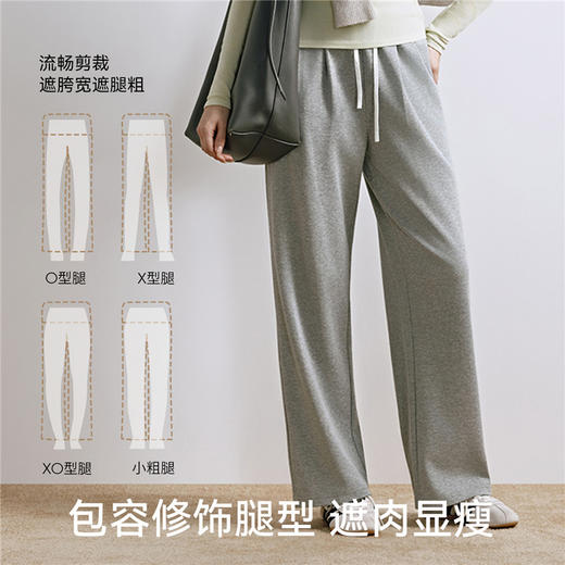 【限时会员价】抽绳闲阔腿裤女松弛穿搭显瘦高弹不勒休闲裤秋2025新品 商品图4