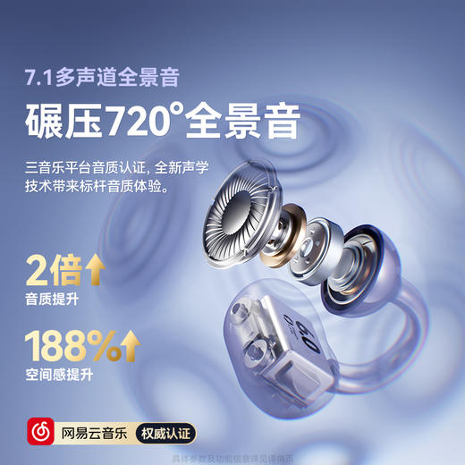 塞那 耳夹式蓝牙耳机 暮光紫/对 S6S Pro-S 商品图5