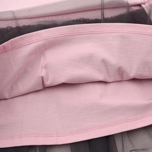 棉果果冬季新品女童针织复合绒保暖丁香紫网纱连衣裙M422700425734 商品图4