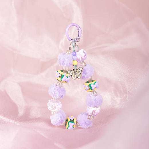 大英博物馆 东方梦境系列 花卉蝴蝶毛绒手机链 商品图3