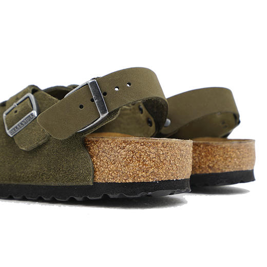 BIRKENSTOCK Tokio LEVE Thyme 男款牛皮绒包头拖鞋 宽版勃肯鞋 商品图3