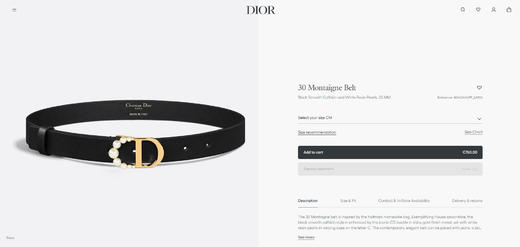 珍珠镌刻+小牛皮工艺，法式老钱风氛围感复古气质腰带皮带C102866 商品图5