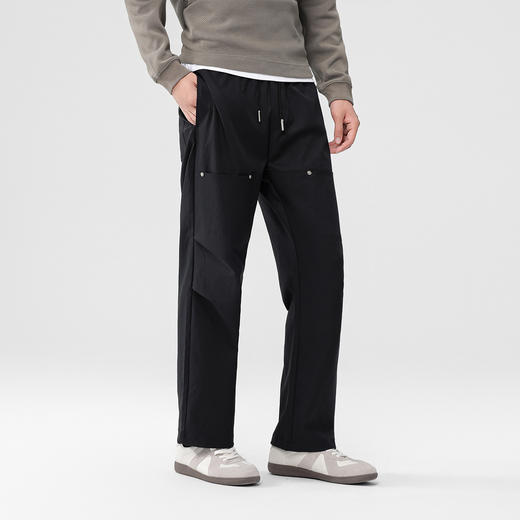 罗蒙秋冬男士休闲裤直筒版型抗皱耐磨舒适亲肤固色时尚百搭休闲长裤 商品图4