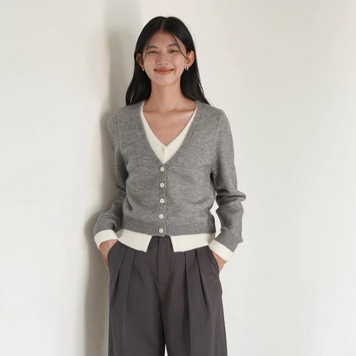 假两件撞色针织衫｜显白显气质，单穿已是时髦！手感奶fufu 商品图4