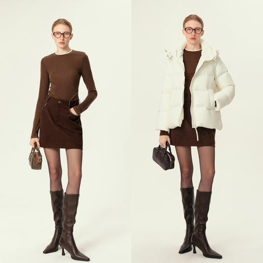 【特惠不退货】伊芙丽假两件舒适长袖打底T恤1FA601282 商品图5