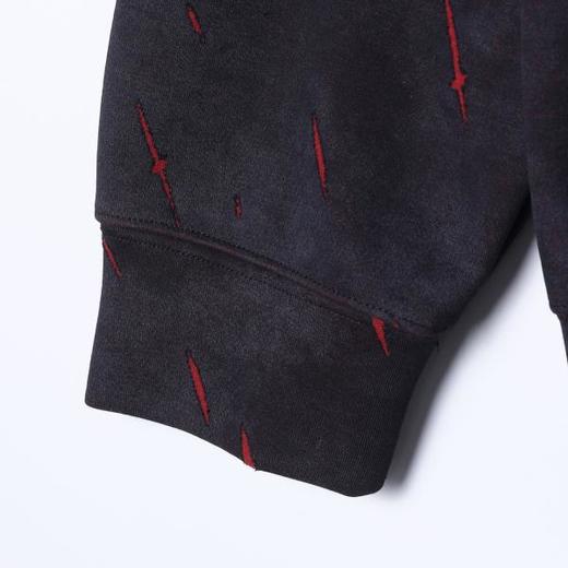 WY1238SDSA男士秋冬新款痞帅男装韩版简约扎染撞色割破抽绳连帽卫衣百搭 商品图4