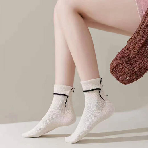 基础-简约日系开叉中筒袜女袜袜子-纪念日百货门店同款167193182 商品图4