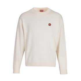 【超惠秒】KENZO 高田贤三 男士全羊毛海棠花logo针织衫毛衣11126