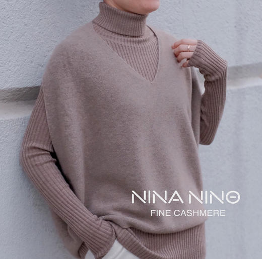 旅行轮廓套衫 坎袖背心马甲 灰色 驼色 商品图4