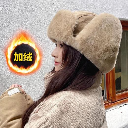 【冬季骑行保暖护耳神器】电动车防风头套 加绒加厚防寒雷锋帽女士保暖帽 商品图2