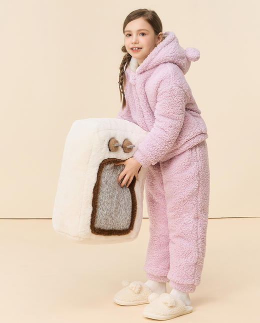 【春上新】8楼爱慕儿童Aimer Kids女孩2件装-温暖加倍长袖家居套装AK143J631，吊牌价999元 商品图1