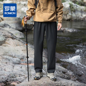 【户外360度全弹】罗蒙男士休闲裤耐磨耐刮隐藏式拉链口袋宽松直筒长裤