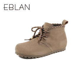 伊伴冬季牛绒波嬉风美拉德色系勃肯鞋B25525001