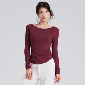 【限时秒】YOGACODE【火树银花系列】莫代尔长袖瑜伽服女柔软舒适透气健身t恤DWT125586