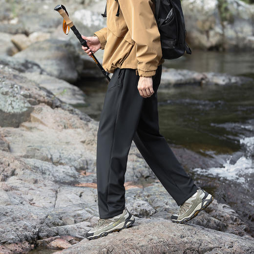 【户外360度全弹】罗蒙男士休闲裤耐磨耐刮隐藏式拉链口袋宽松直筒长裤 商品图3