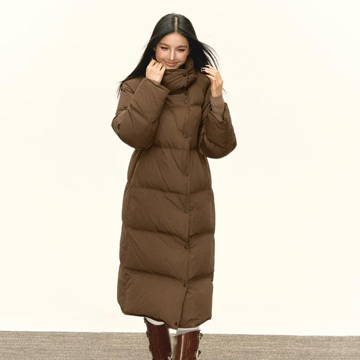 Ariseism 美式复古长款羽绒服女冬季新款保暖外套 商品图0