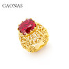 GAONAS  时尚贵气豪横臻奢金色红戒指11685JR 商品缩略图2