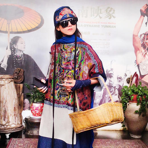 【经典款】云南映象系列——岛屿天堂牛仔印花长袍裙 | 现货加急发 商品图1