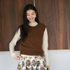 绽放755朵/圈圈纱纯羊毛肌理圆领叠搭无袖马甲内搭保暖上衣女新款 商品缩略图0