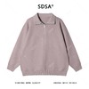 259626SDSA秋冬新款痞帅男装潮牌纯色半拉链翻领毛衣简约休闲套头上衣 商品缩略图1